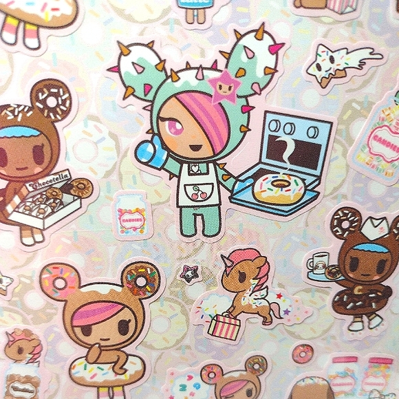 ✨NEW Tokidoki Sticker Sheet Pink Donutella - Picture 3 of 3